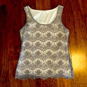 Banana Republic Gray Lace Tank size XS